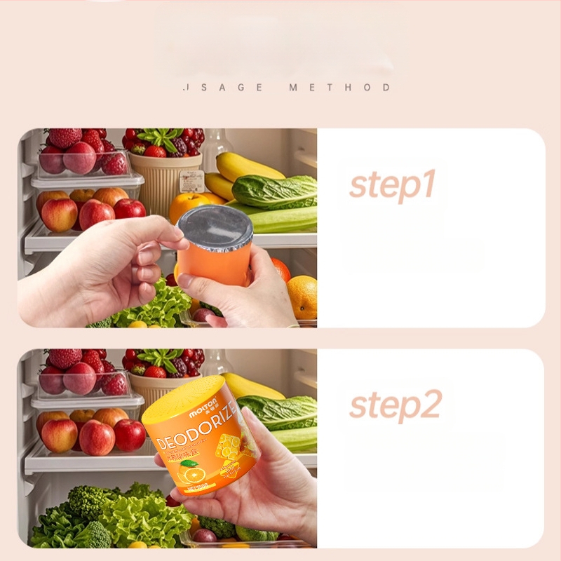 Meidunbang Chladničkový dezodoračný osviežovač vzduchu – 150 g, Pomarančová vôňa