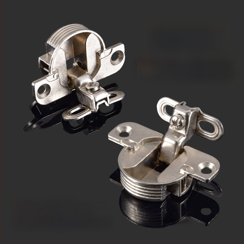 Vnútorný tlačný pánt na skrinkové dvere, zo zliatiny zinku, niklová povrchová úprava