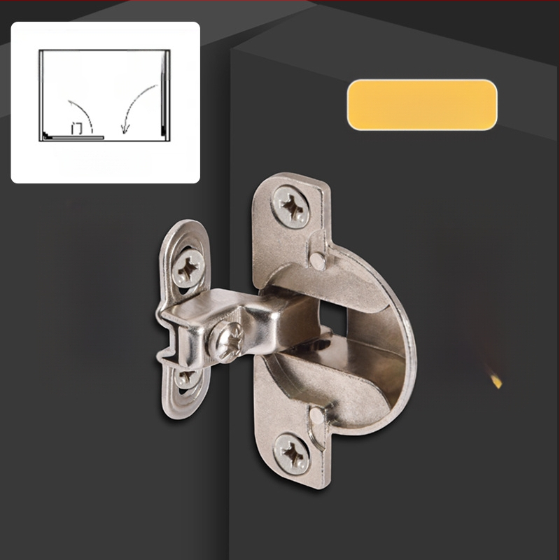 Vnútorný tlačný pánt na skrinkové dvere, zo zliatiny zinku, niklová povrchová úprava