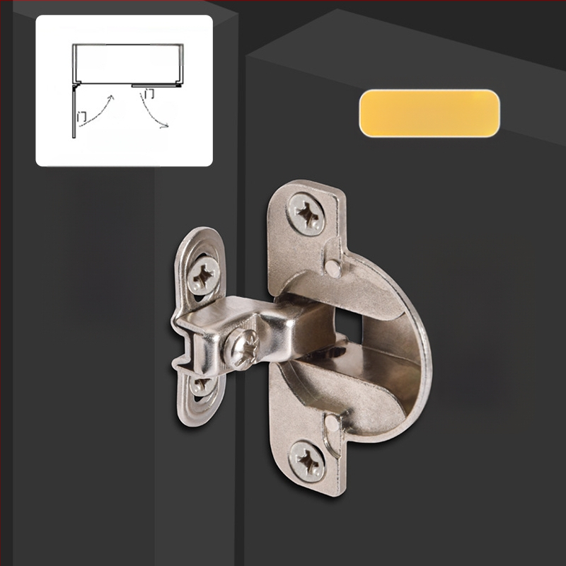 Vnútorný tlačný pánt na skrinkové dvere, zo zliatiny zinku, niklová povrchová úprava