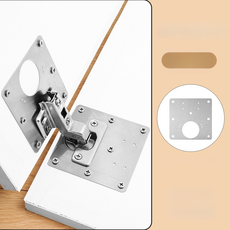 Opravná doska na pánty skrinky, model 1034, obyčajný štvorcový pánt, nerezová oceľ, povrchová úprava: bežná, štýl: ľahký luxus