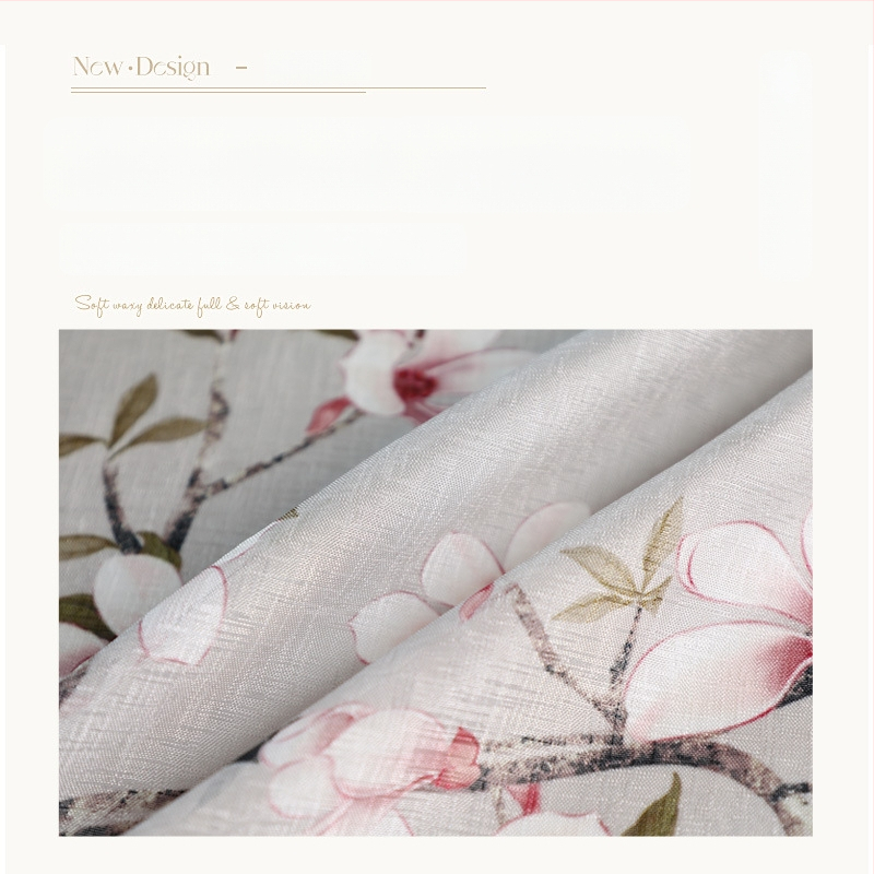 Dverový záves s čipkou, proti komárom, súkromie pre obývaciu izbu a spálňu – polyester, kvetinový vzor, moderný minimalistický štýl, jar 2025