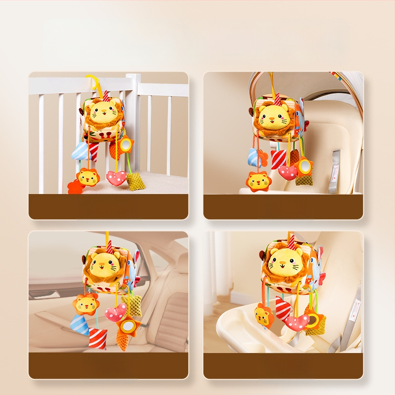 Visiaca zvončeková hračka do postieľky – ABS, rozvíja úchop a zmysly (0–3 roky)