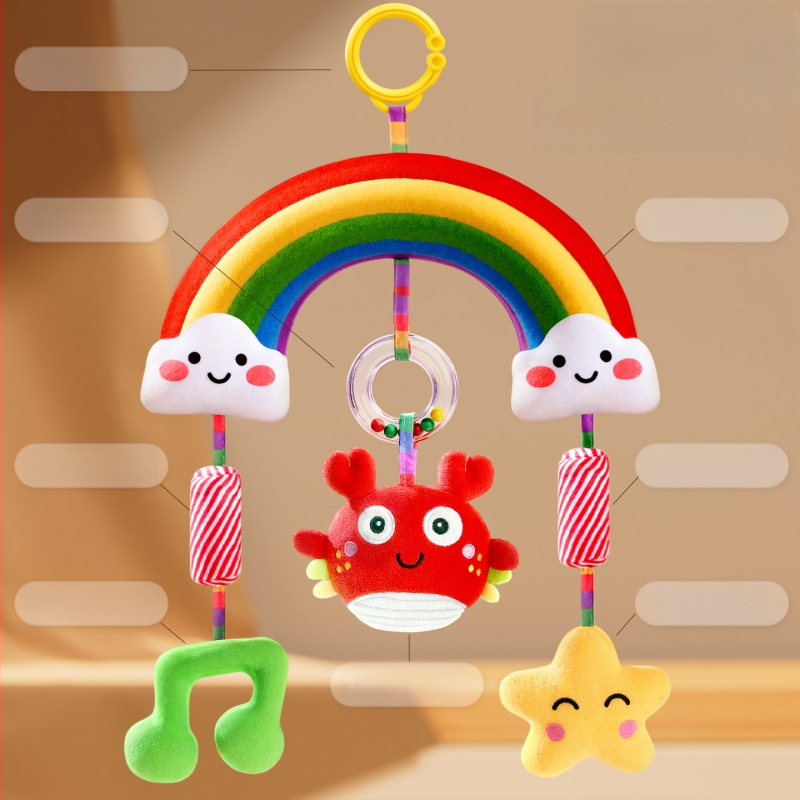 Visiaca zvončeková hračka do postieľky – ABS, rozvíja úchop a zmysly (0–3 roky)