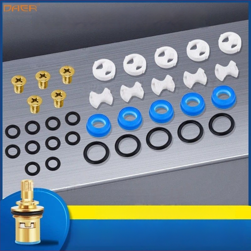 Univerzálny opravný jadrový ventil pre rýchlo otvárajúci kohútik, trojuholníkové jadro ventilu, keramický disk, silikónový tesniaci krúžok, príslušenstvo