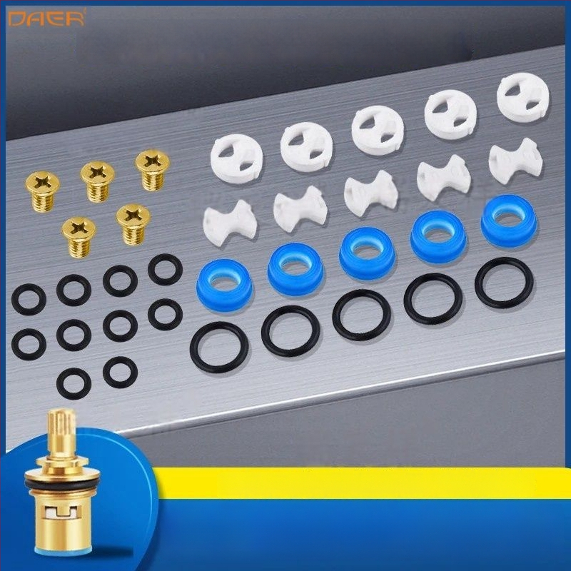 Univerzálny opravný jadrový ventil pre rýchlo otvárajúci kohútik, trojuholníkové jadro ventilu, keramický disk, silikónový tesniaci krúžok, príslušenstvo