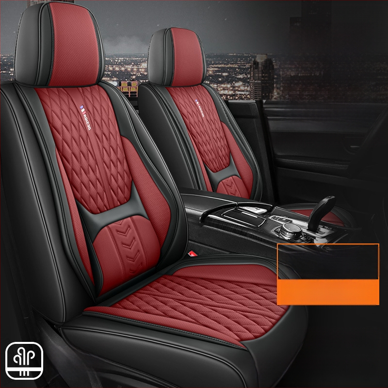 Kožený set poťahov sedadiel pre auto, päťmiestny, s 3D bedrovou oporou, univerzálne pre všetky ročné obdobia