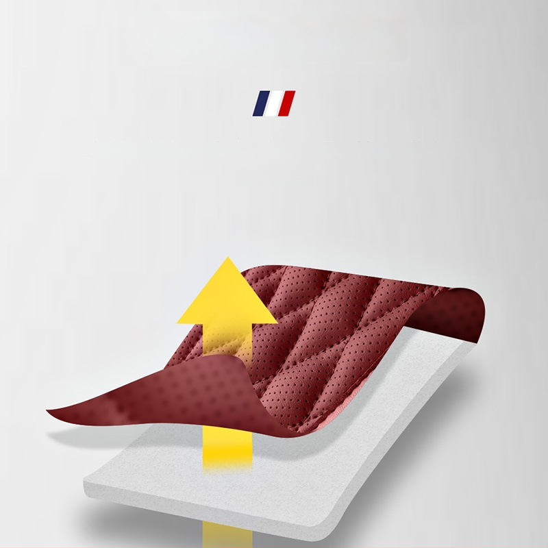 Kožený set poťahov sedadiel pre auto, päťmiestny, s 3D bedrovou oporou, univerzálne pre všetky ročné obdobia