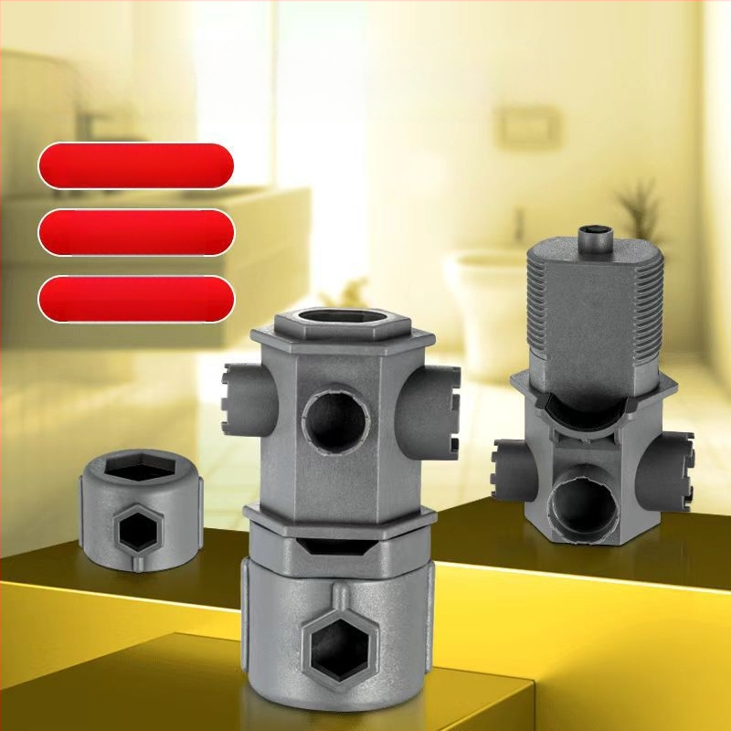 Kuchynský a kúpeľňový multifunkčný kľúč na demontáž a inštaláciu aerátora kohútika, vnútorného jadra ventilu, plastová konštrukcia, moderný minimalistický dizajn