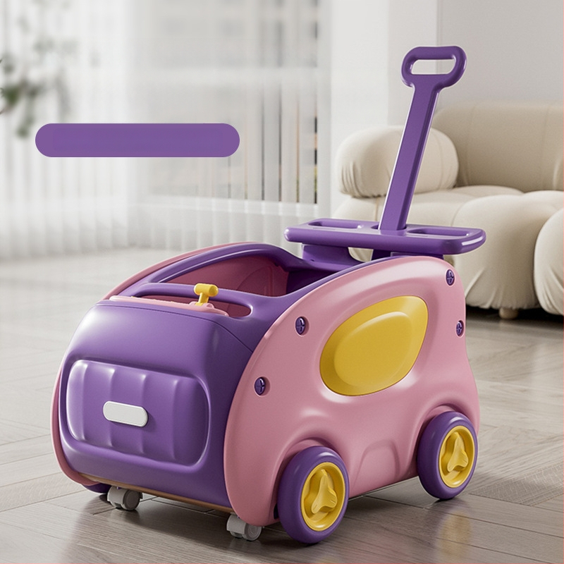 Päťfunkčný detský push walker: prechádzka, ťahač, traktor, skladovacie auto a jazdný režim; z plastu; vhodný pre vek 0–3 rokov