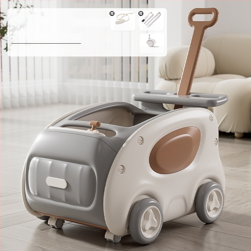 Päťfunkčný detský push walker: prechádzka, ťahač, traktor, skladovacie auto a jazdný režim; z plastu; vhodný pre vek 0–3 rokov