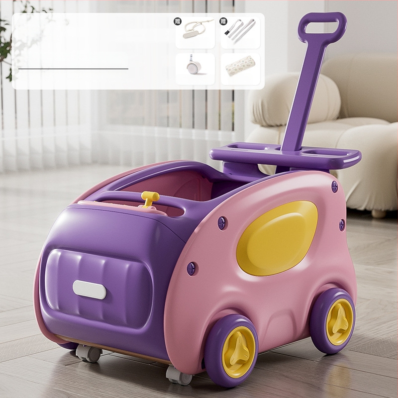 Päťfunkčný detský push walker: prechádzka, ťahač, traktor, skladovacie auto a jazdný režim; z plastu; vhodný pre vek 0–3 rokov