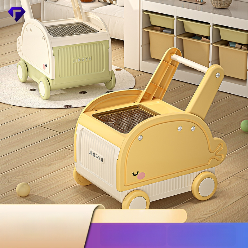 Detské chodítko s úložnou krabicou - PP plast, 40–50 L objem, kolieska, veko otváracie (8501 Walker)