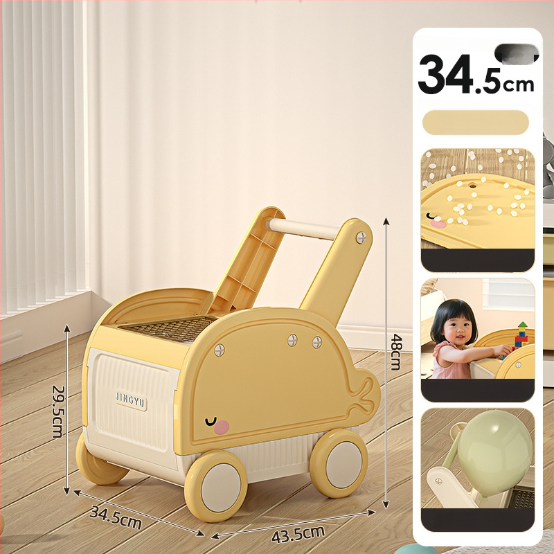 Detské chodítko s úložnou krabicou - PP plast, 40–50 L objem, kolieska, veko otváracie (8501 Walker)