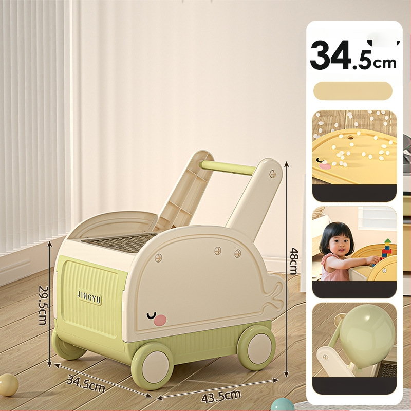 Detské chodítko s úložnou krabicou - PP plast, 40–50 L objem, kolieska, veko otváracie (8501 Walker)