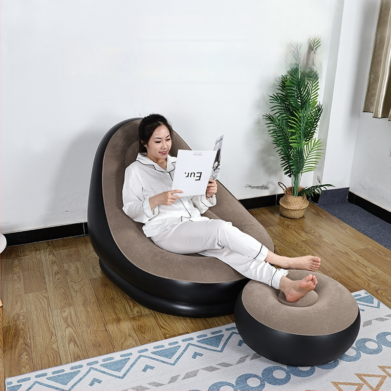 Nafukovacia pohovka s nohami a tatami štýlom - prenášateľná na balkón na zdriemnutie (PVC; Dospelí; Nafukovacia pohovka; Moderná jednoduchosť)