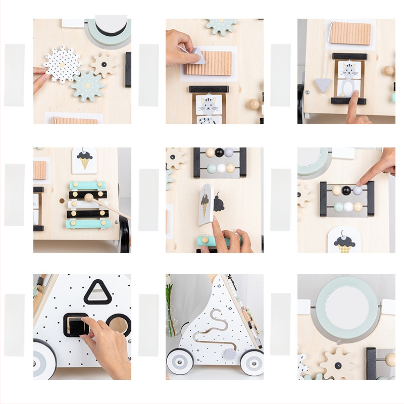 Drevená chodítka pre deti - vzdelávacia hračka pre skoré vzdelávanie, pre deti vo veku 4-6 rokov, rozvíja koordináciu ruka-oko, zrak a intelekt; interaktívna hračka rodičov a detí