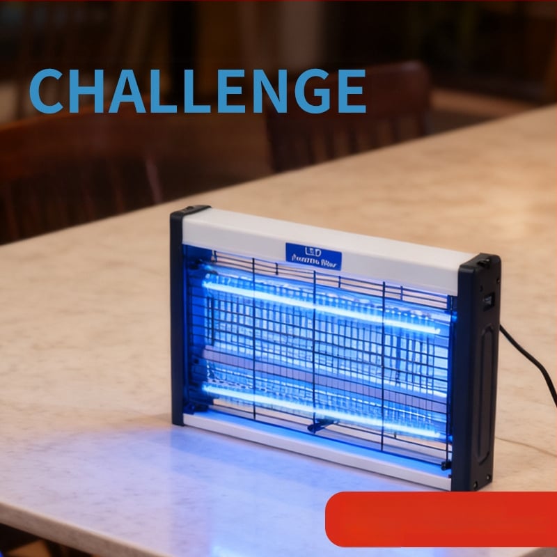 Vnútorná LED lampa na hubenie komárov – priťahovanie svetelnými vlnami a elektrický šok, pokrytie 10–100㎡