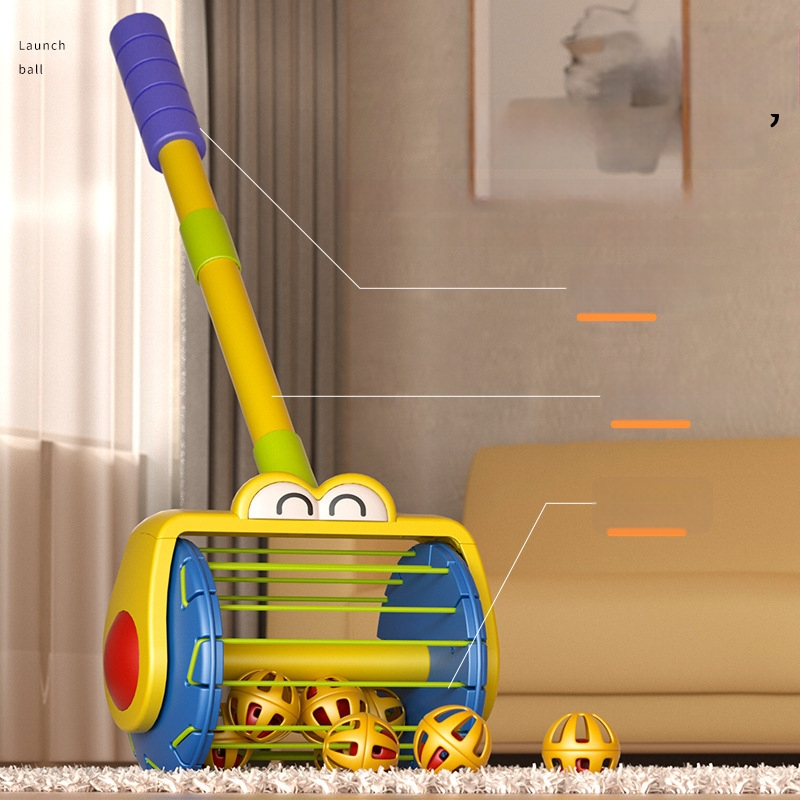 Detské chodítko s elektrickým vystreľovačom bublín — Plastová konštrukcia, pre vek 4–6 rokov, rozvíja zrak a koordináciu ruka-oko