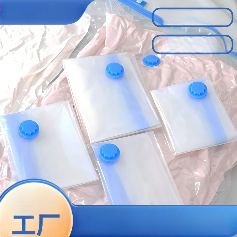 Vakuu kompresný skladovací vak na vankúše a dekoratívne vankúše, sací typ uzatvárania, bez pumpy, PA/PE materiál, balenie 200 ks