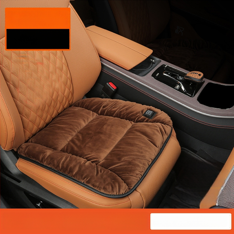 Vyhrievaná sedadlová podložka do auta 12V USB elektrické vykurovanie, Dutch Velvet výplň, polyesterový povrch, pre zimu, model ZD-JZ101