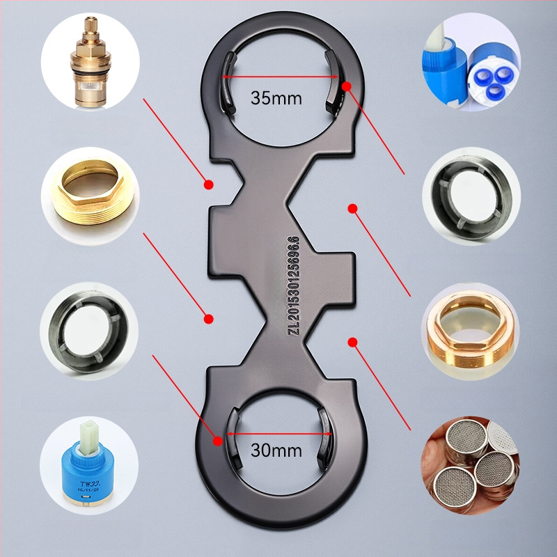Viacfunkčný kľúč na jadro ventilu pre kohútik — kovová konštrukcia, model NW25A05-67, značka Niuxiang, moderný minimalistický štýl