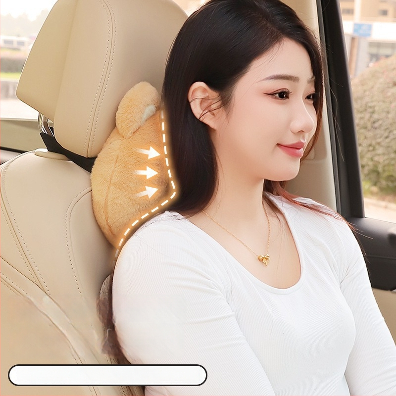 Automobilová vankúš na hlavu a bedrový – cartoon štýl, umelý plyš, PP bavlna výplň, vhodná pre všetky ročné obdobia, kompatibilná s bežnými značkami áut (Značka: Group ch; Materiál: umelý plüss; Výplň: PP bavlna; Štýl: karikatúra; Kompatibilita: bežné auto