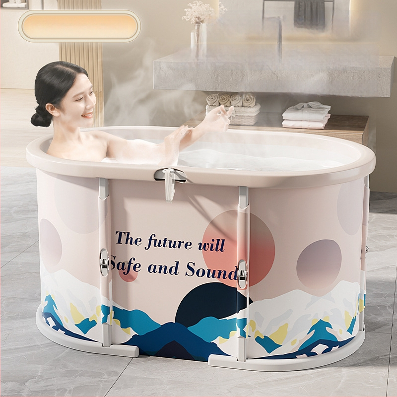 Liba skladacia vaňa pre dospelých z nylonovej tkaniny na kúpanie