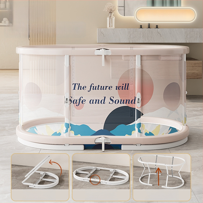 Liba skladacia vaňa pre dospelých z nylonovej tkaniny na kúpanie