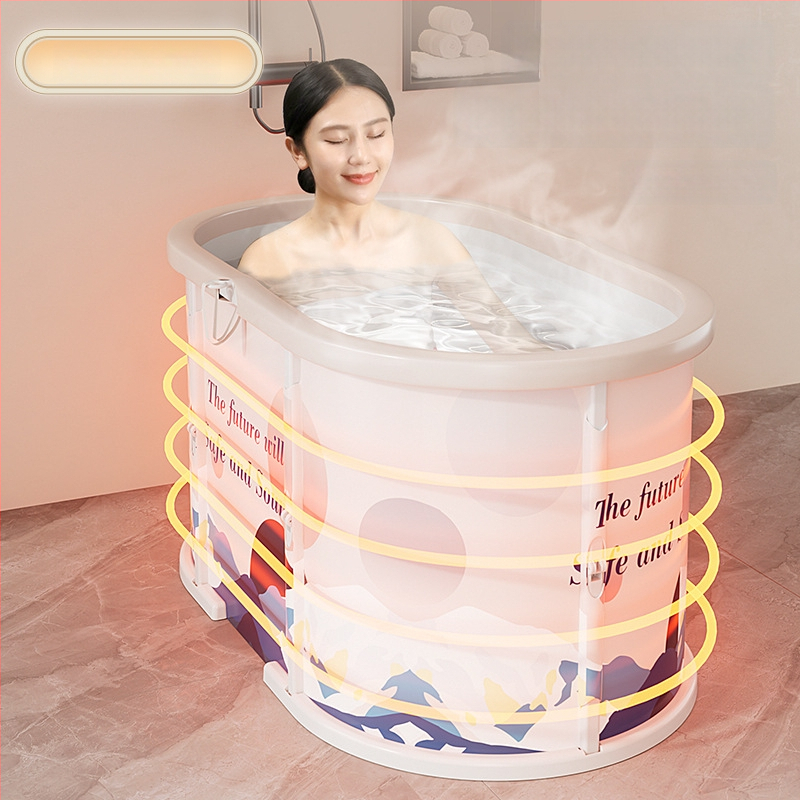 Liba skladacia vaňa pre dospelých z nylonovej tkaniny na kúpanie