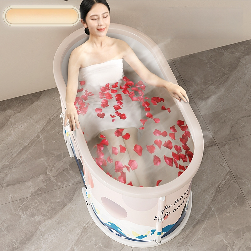 Liba skladacia vaňa pre dospelých z nylonovej tkaniny na kúpanie