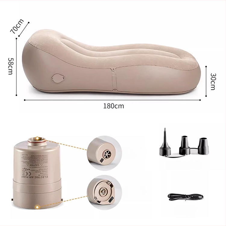 Okadu nafukovacia pohovka na kempovanie – PVC, pre dospelých, hmotnosť 2.4 kg, moderný minimalistický štýl