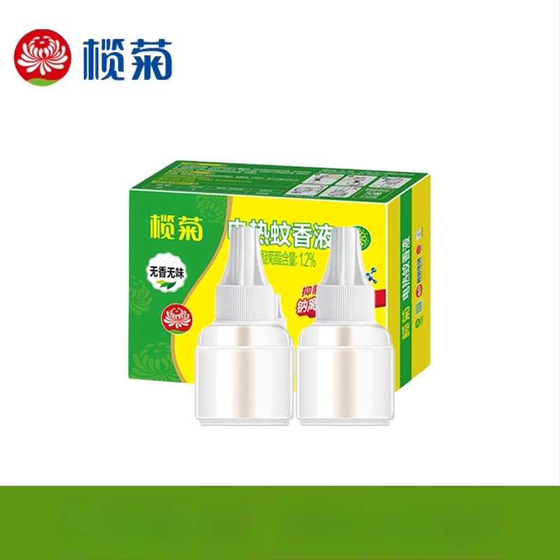 Bez parfumácie tekutý repelent proti komárom pre elektrické zariadenie – Olive Chrysanthemum, balenie 6 fľaštičiek