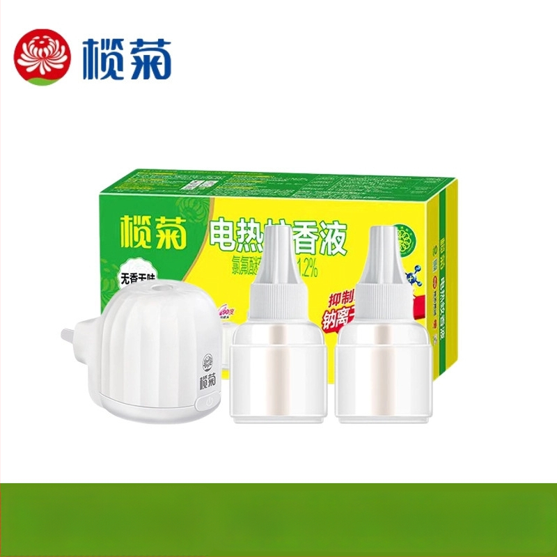 Bez parfumácie tekutý repelent proti komárom pre elektrické zariadenie – Olive Chrysanthemum, balenie 6 fľaštičiek