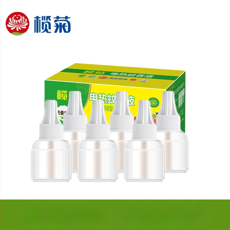 Bez parfumácie tekutý repelent proti komárom pre elektrické zariadenie – Olive Chrysanthemum, balenie 6 fľaštičiek