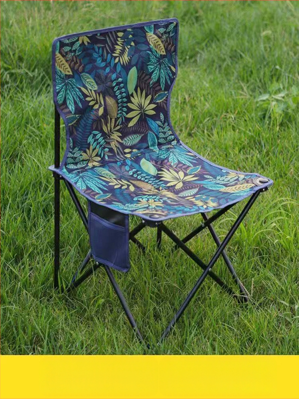 Vonkajšia prenosná skladacia stolička, kovová konštrukcia, prispôsobiteľná