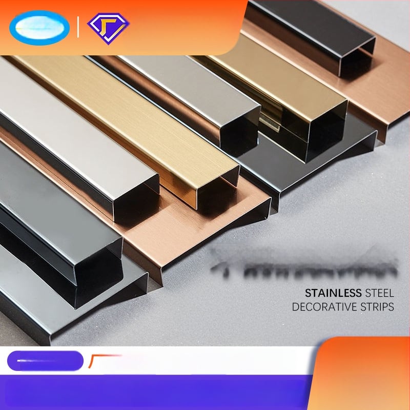 Nerezová oceľ 304 U-tvarovaná drážková hrana lišta, model x52901, značka Xin Zeyang, inštalácia k dispozícii