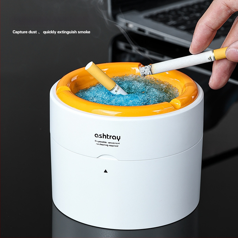 Automobilový a domáci popolník, plastový, opakovane použiteľný, proti rozptylu popola, ohňovzdorný, s náhradnou vložkou