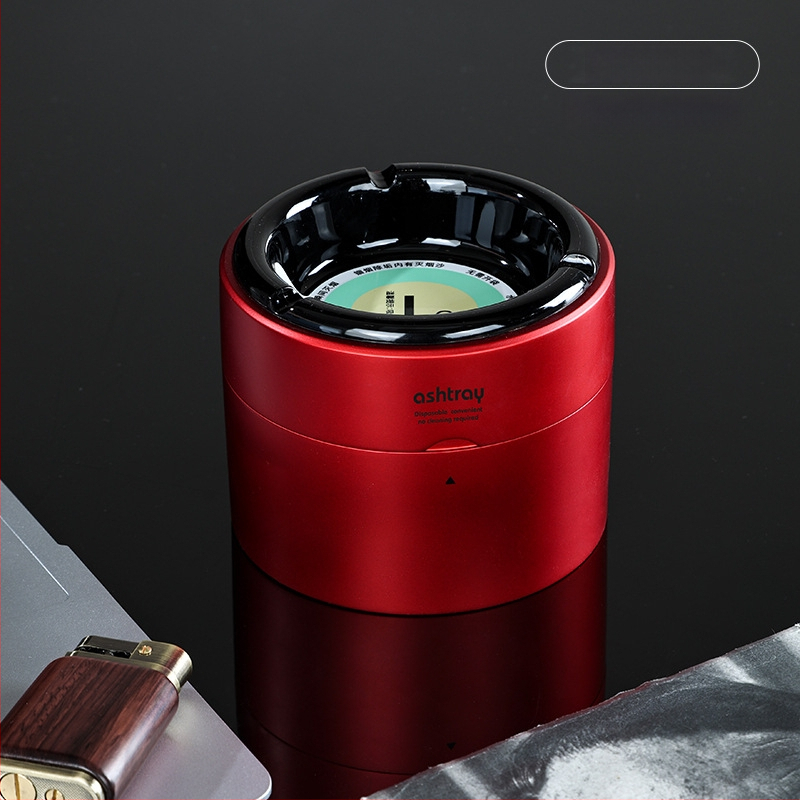 Automobilový a domáci popolník, plastový, opakovane použiteľný, proti rozptylu popola, ohňovzdorný, s náhradnou vložkou