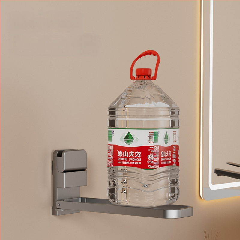 Sklopný vešiak na uteráky so sacími pohármi, nástenný bez vŕtania, kovový