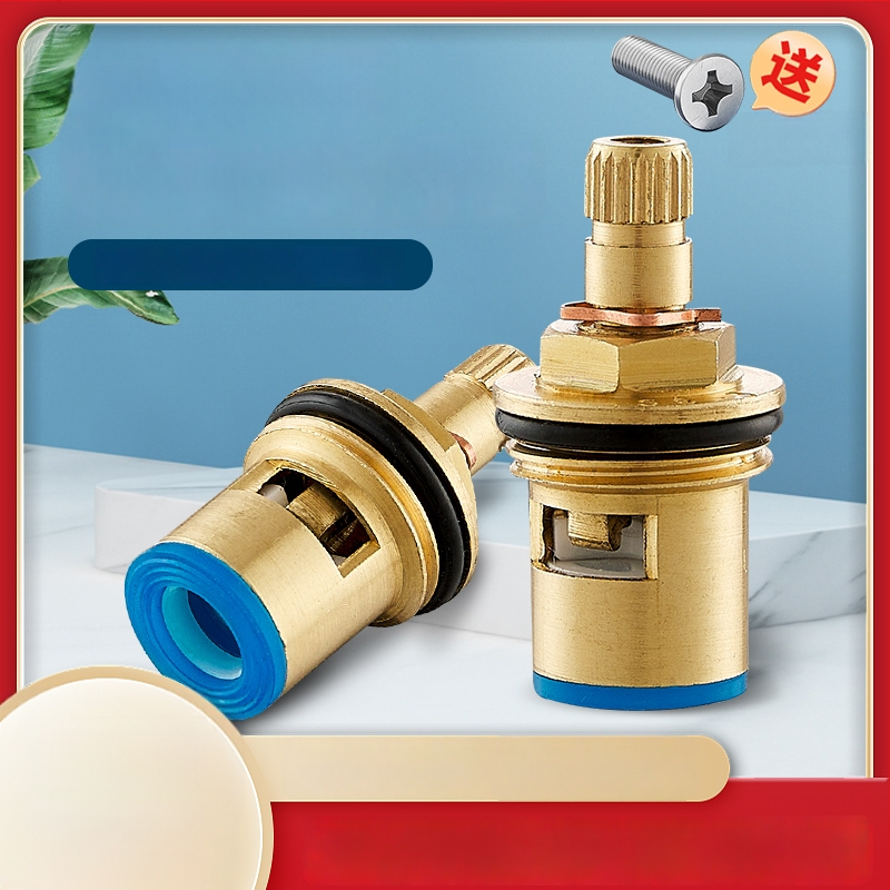 Meďový jadrový ventil pre kuchynský kohútik – univerzálne horúce/studené, rýchle otvorenie, trojuholníkový ventil, keramické vnútorné jadro