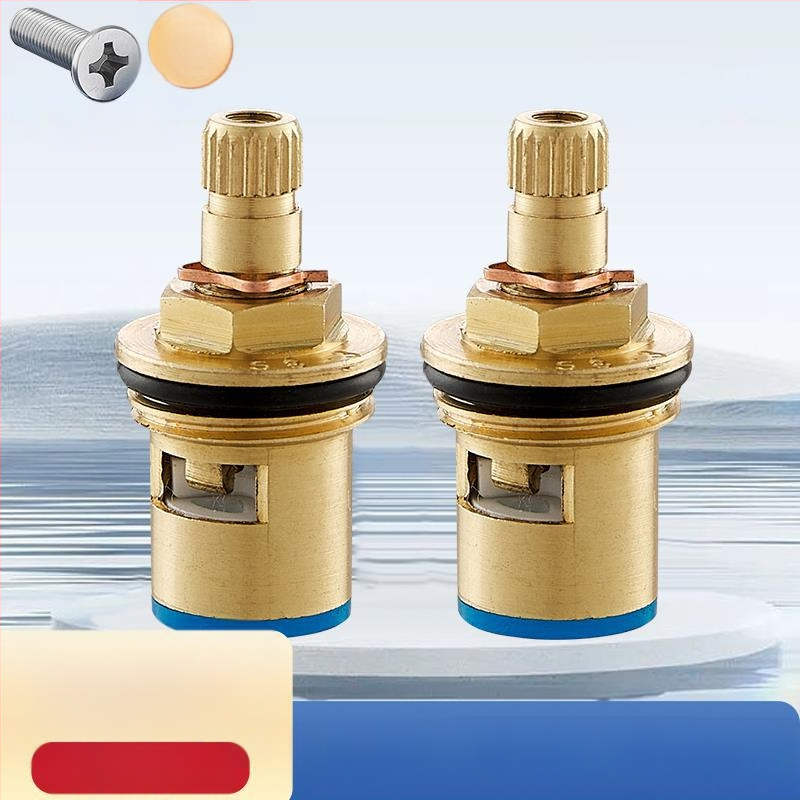 Meďový jadrový ventil pre kuchynský kohútik – univerzálne horúce/studené, rýchle otvorenie, trojuholníkový ventil, keramické vnútorné jadro