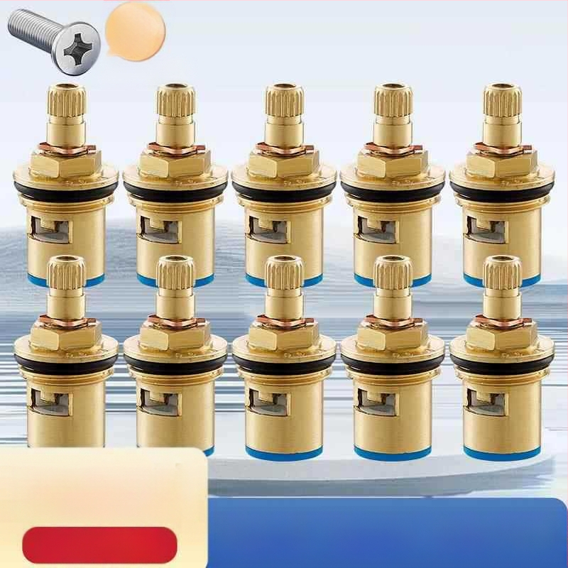 Meďový jadrový ventil pre kuchynský kohútik – univerzálne horúce/studené, rýchle otvorenie, trojuholníkový ventil, keramické vnútorné jadro