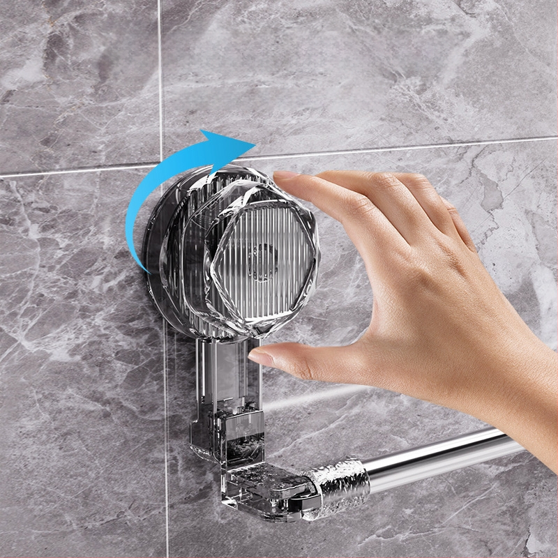 Držiak uterákov do kúpeľne s podtlakovým uchytením, z nehrdzavejúcej ocele, bez vŕtania, rozšíriteľný