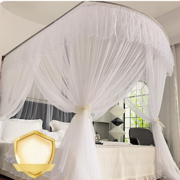 U‑tvarovaná teleskopická sieť proti komárom s hliníkovým rámom, palácový štýl, tri dvere, montáž vyžaduje