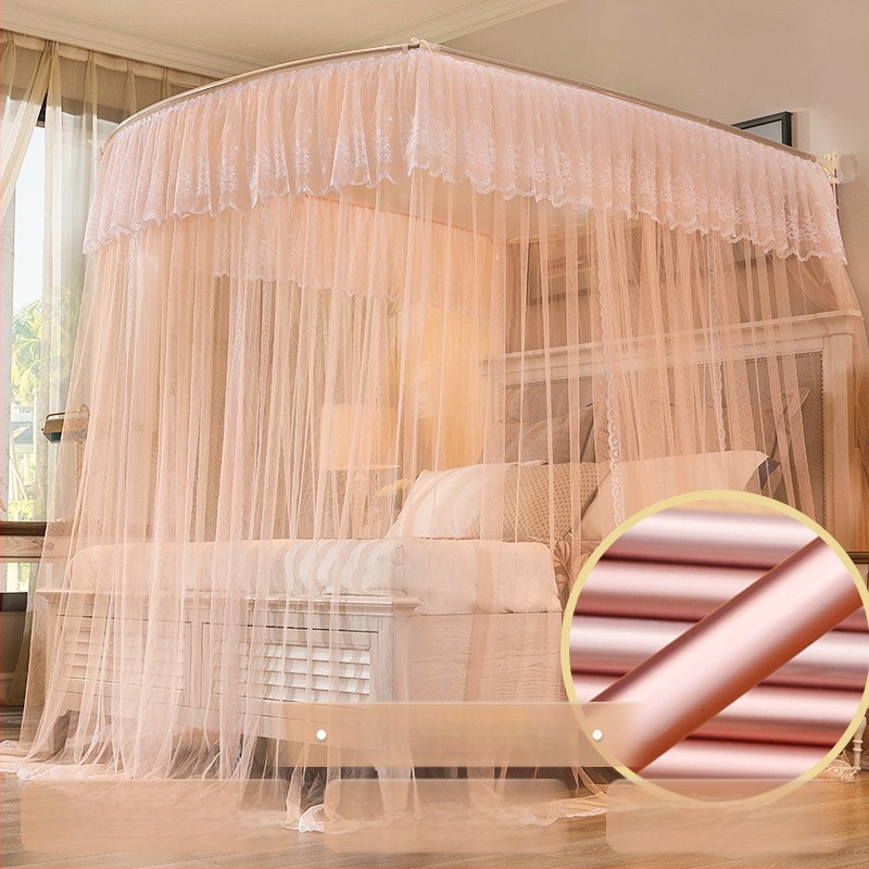 U‑tvarovaná teleskopická sieť proti komárom s hliníkovým rámom, palácový štýl, tri dvere, montáž vyžaduje