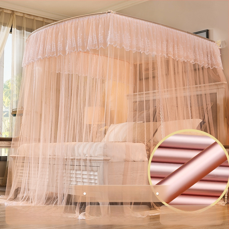 U‑tvarovaná teleskopická sieť proti komárom s hliníkovým rámom, palácový štýl, tri dvere, montáž vyžaduje