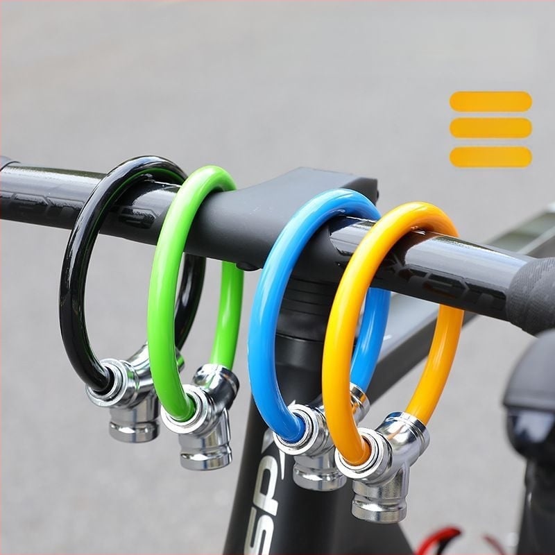 Jiajiang Key Ring Lock – Prenosný okrúhly zámok na bicykel s posilneným oceľovým káblom (americký štýl)