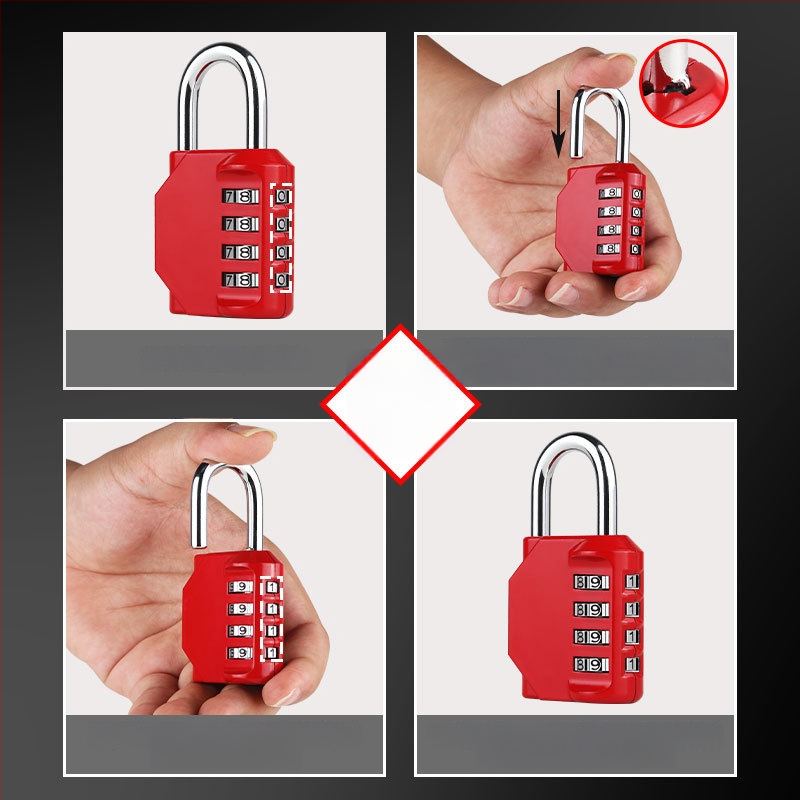 Olma visací zámok s heslom, stredný model – vodotesný, proti krádeži, moderný minimalistický štýl; vhodný pre cestovné boxy, skrinky, batohy, rám bicykla, prilby a posilňovňu