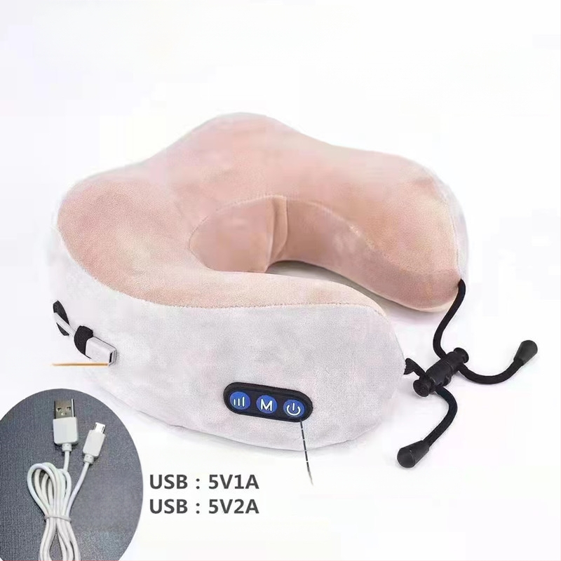 Aike Bear U tvarovaná masážna vankúš na krk a ramená, 2 masážne hlavy, 3. úroveň, káblové ovládanie, AC napájanie, vibrácie